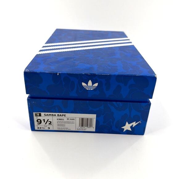 adidas x A Bathing Ape Samba Sneaker in Off White/ Shadow Green/Gum Size 9.5 main image 13